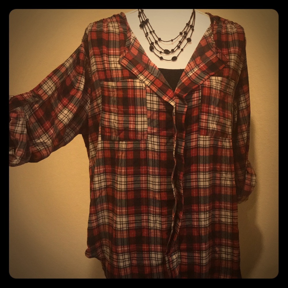 Plaid blouse